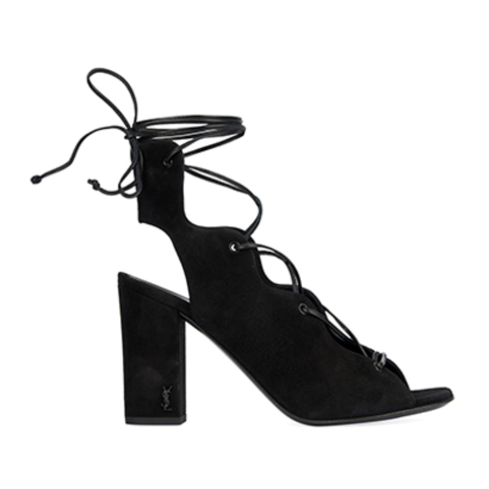 SAINT LAURENT BABIES LACE-UP HEELS - 37